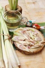 Lemongrass tea for health with fresh lemongrass
