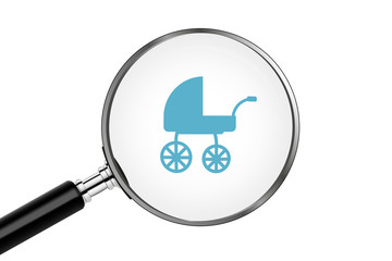 Lupe sucht/findet - Kinderwagen