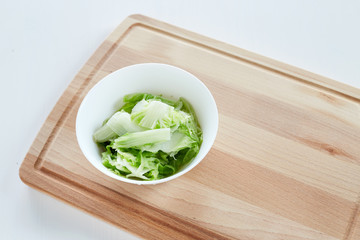 Organic white cabbage casually