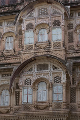 Fototapeta na wymiar A palace in an ancient fort of Jodhpur, Rajasthan