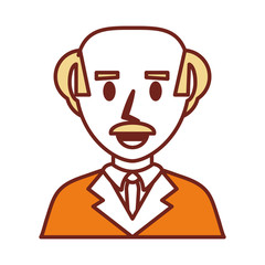 cartoon lawyer icon over white background vector illustration