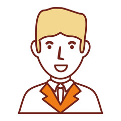 cartoon lawyer icon over white background vector illustration