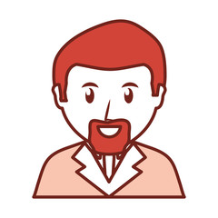 cartoon lawyer icon over white background vector illustration