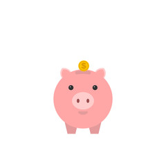 Piggy bank. business concept. flat style. vector