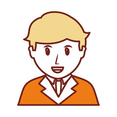 cartoon lawyer icon over white background vector illustration