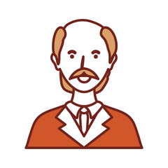 cartoon lawyer icon over white background vector illustration