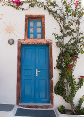 Fototapeta na wymiar Mediterran Door with Flowers