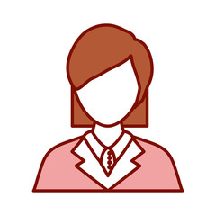 woman lawyer icon over white background colorful design vector illustration