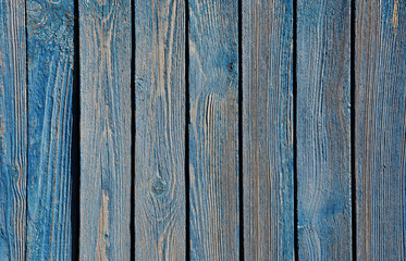 Texture of blue wood planks