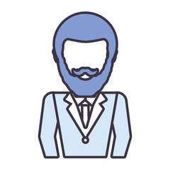 businessman icon over white background colorful design vector illustration