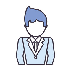 businessman icon over white background colorful design vector illustration