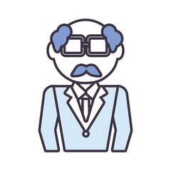 businessman icon over white background colorful design vector illustration