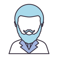 lawyer icon over white background colorful design vector illustration