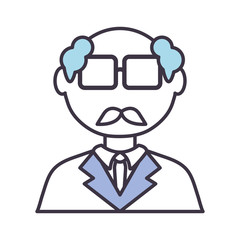 lawyer icon over white background colorful design vector illustration