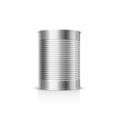 Metal can on a white background. Vector Illustration