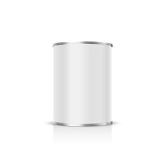 Metal can on a white background. Vector Illustration