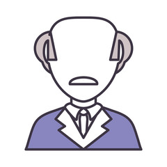 lawyer icon over white background colorful design vector illustration