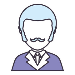 lawyer icon over white background colorful design vector illustration