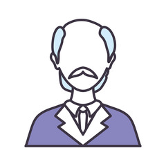 lawyer icon over white background colorful design vector illustration