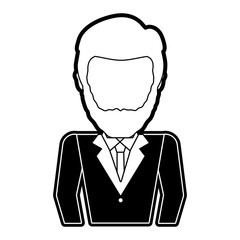 businessman icon over white background vector illustration