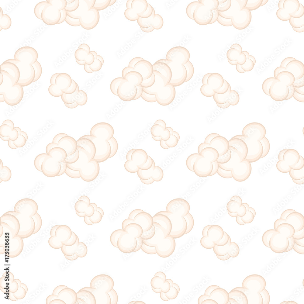 Poster seamless pattern with pinkclouds isolated vector