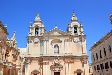 Malta: Die Kathedrale St. Paul in der Altstadt von Mdina