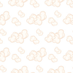 Seamless Pattern with PinkClouds Isolated Vector