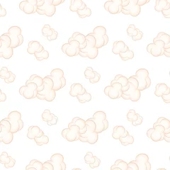 Foto op Canvas Seamless Pattern with PinkClouds Isolated Vector © robu_s
