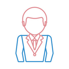 businessman icon over white background colorful design vector illustration