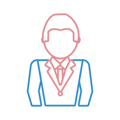 businessman icon over white background colorful design vector illustration