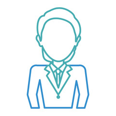 Fototapeta premium businessman icon over white background colorful design vector illustration