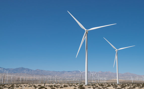 Wind turbines in Palm Springs, California