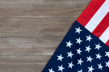 Obraz premium the American flag on a wooden board