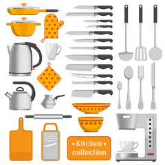 Kitchen Collection of Tableware and Appliances
