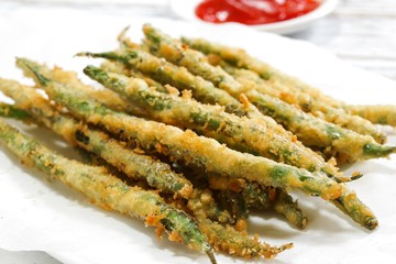 Fried green beans