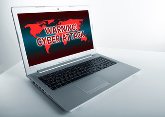 warning cyber attack at network