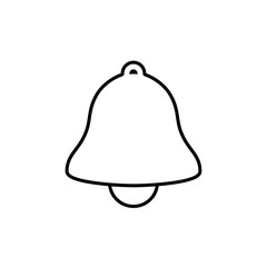 Bell black and white vector illustration