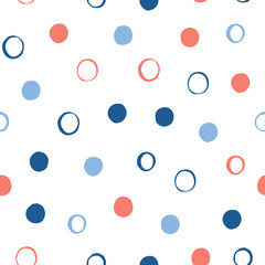 Abstract round seamless pattern background. Childish simple application geometric cover