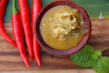 Mackerel with chili spicy and steamed mackerel