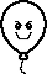 Obraz premium Evil 8-Bit Cartoon Balloon