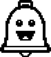 Smiling 8-Bit Cartoon Bell