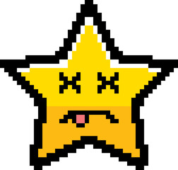 Obraz premium Dead 8-Bit Cartoon Star