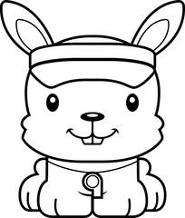 Cartoon Smiling Lifeguard Bunny