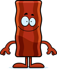 Happy Cartoon Bacon Strip