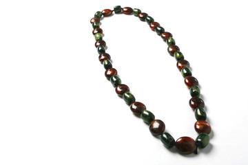 Green mineral rock necklace