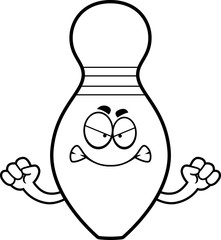 Angry Cartoon Bowling Pin