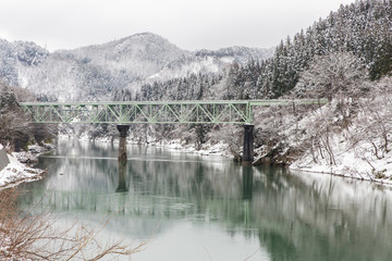 Winter landscape Fukushima Japan