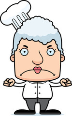 Obraz premium Cartoon Angry Chef Woman