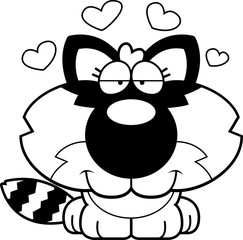 Cartoon Raccoon Love
