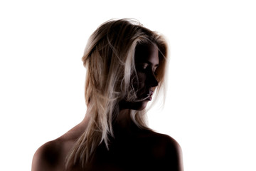 silhouette girl portrait